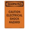 Signmission OSHA Warning Sign, 10" Height, Rigid Plastic, Caution Electrical Shock Hazard, Portrait OS-WS-P-710-V-13016 - alternate 1